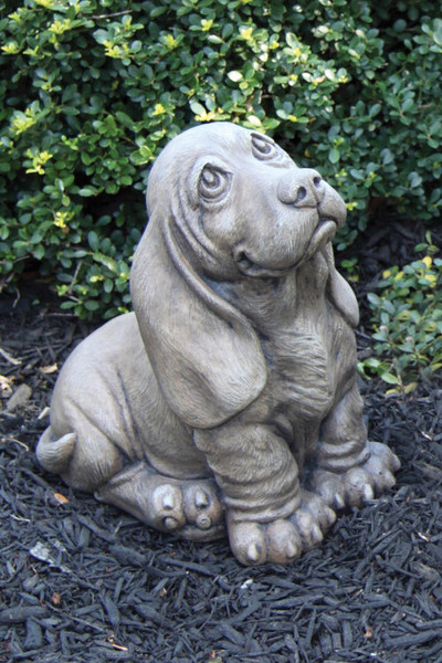 Basset Hound Puppy Dog Sculpture Yard Art Decorative Statuary